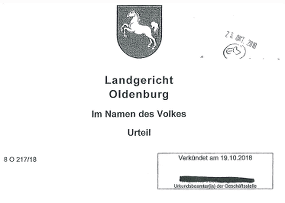 Urteil vom Landgericht Oldenburg zum VW Abgasskandal